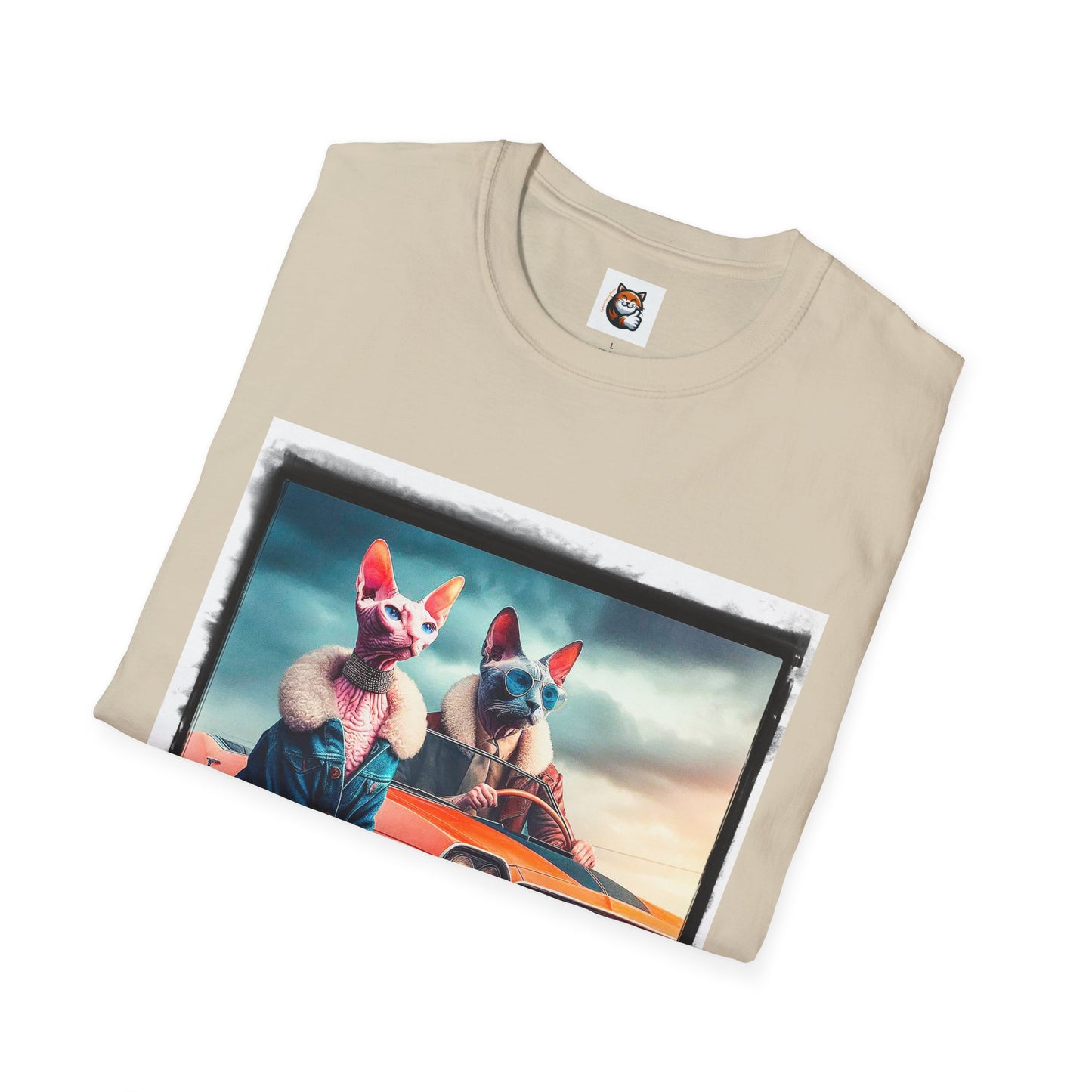 Wacky Cornish Rex Cat Unisex Softstyle T-Shirt