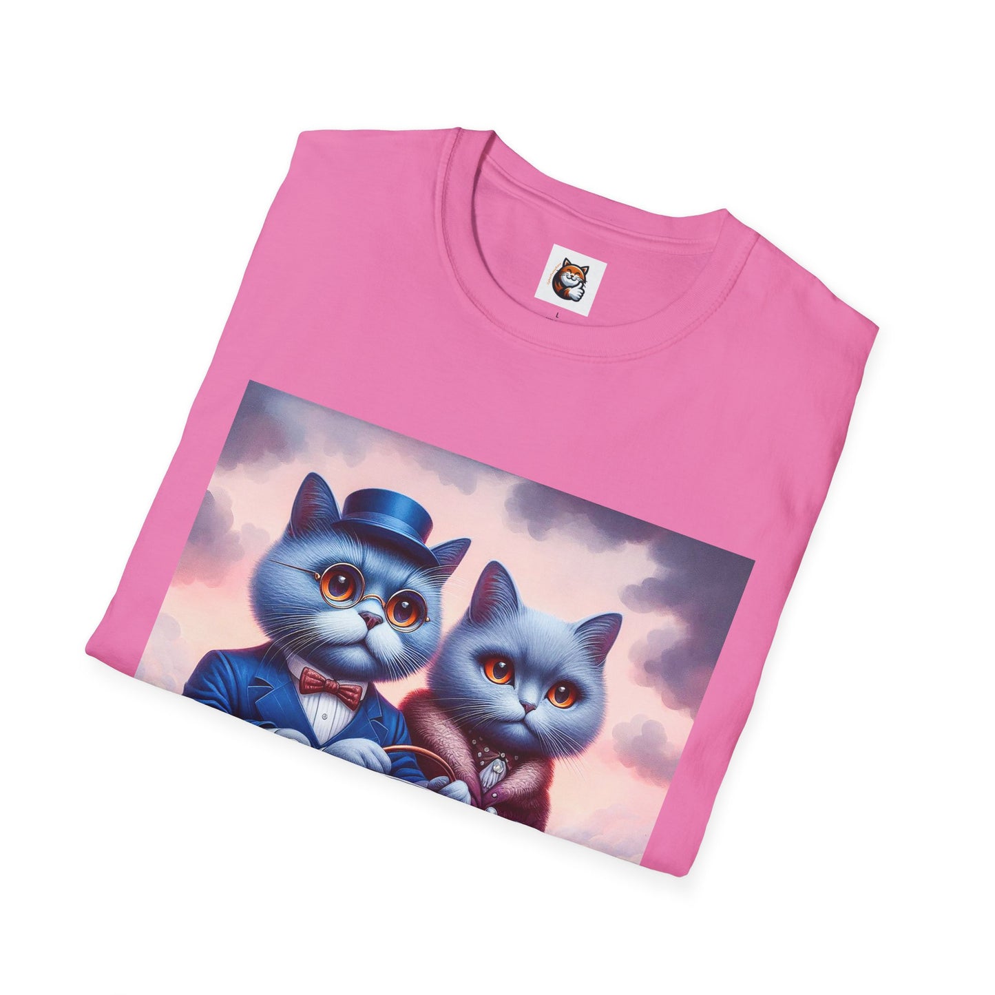 Russian Blue Cat tiny car T-Shirt