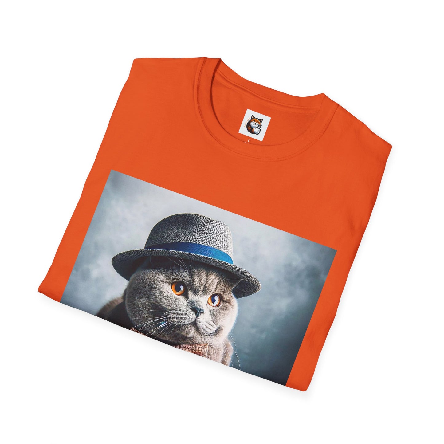 British Shorthair hat and bow Softstyle T-Shirt