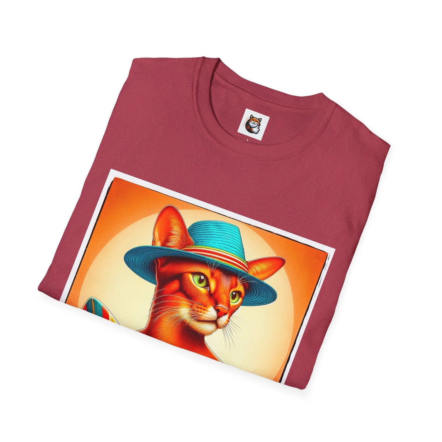 Abyssinian surfing Softstyle T-Shirt by Printify