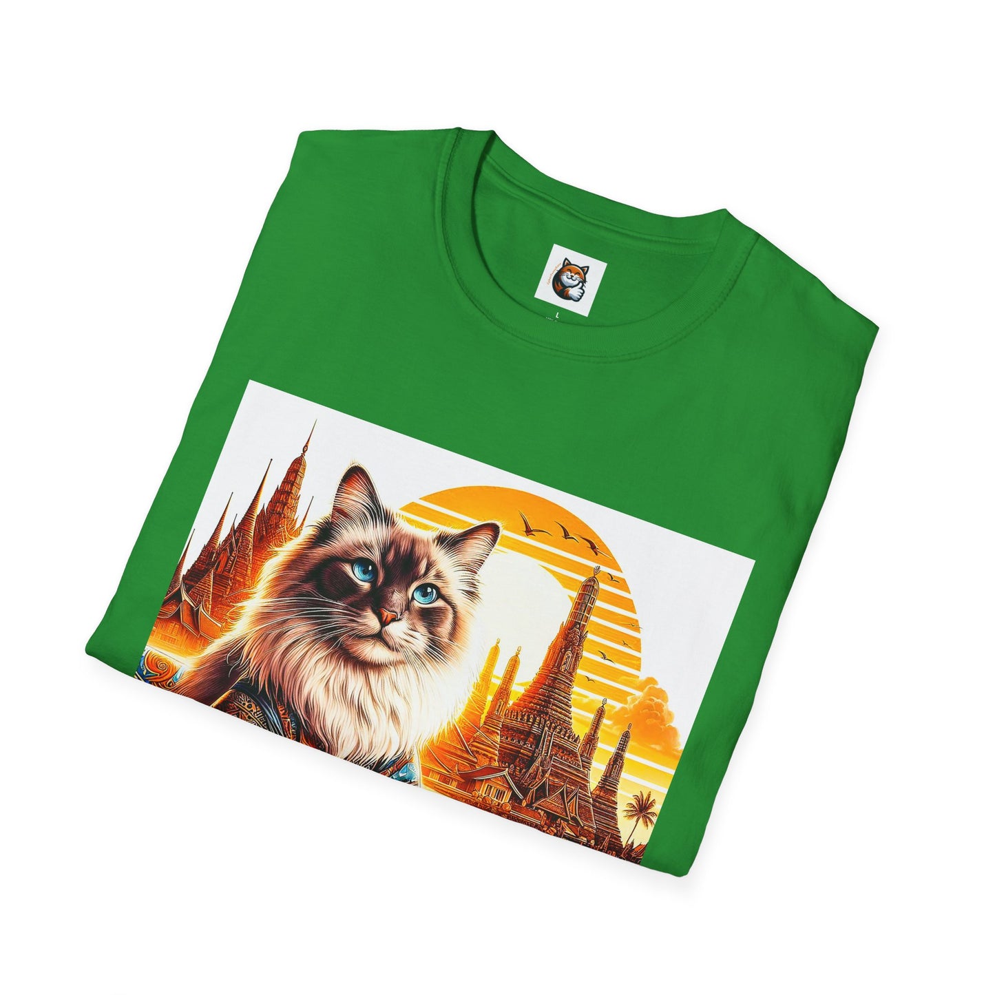 British Shorthair surfing Softstyle T-Shirt