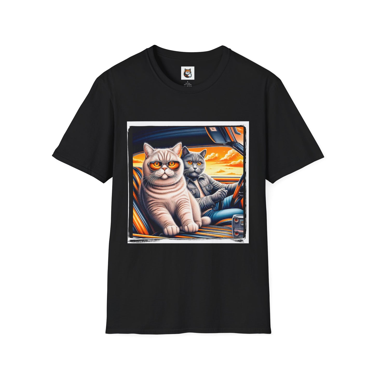 British Shorthair friends driving Softstyle T-Shirt