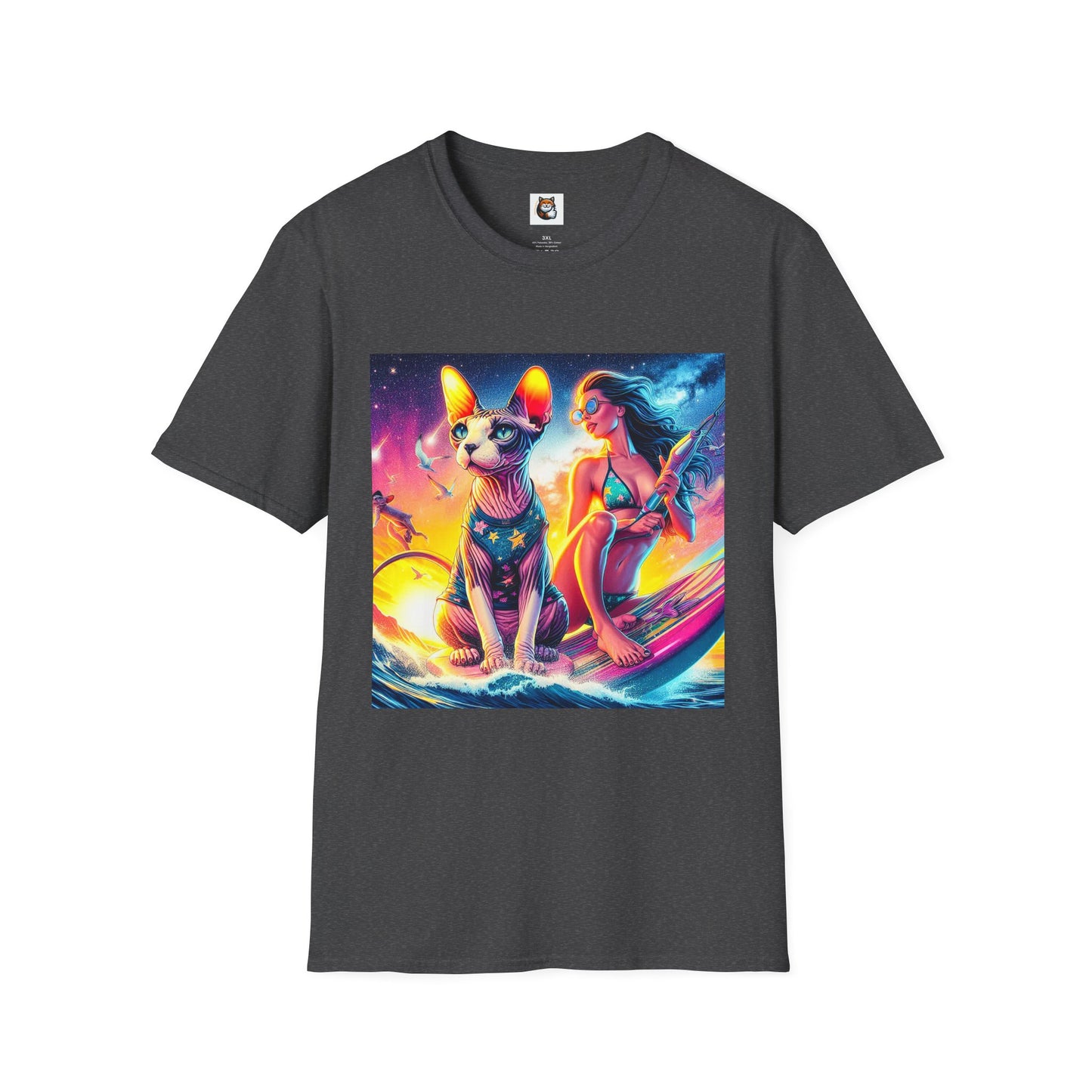 Sphynx Cat surfing queen shirt