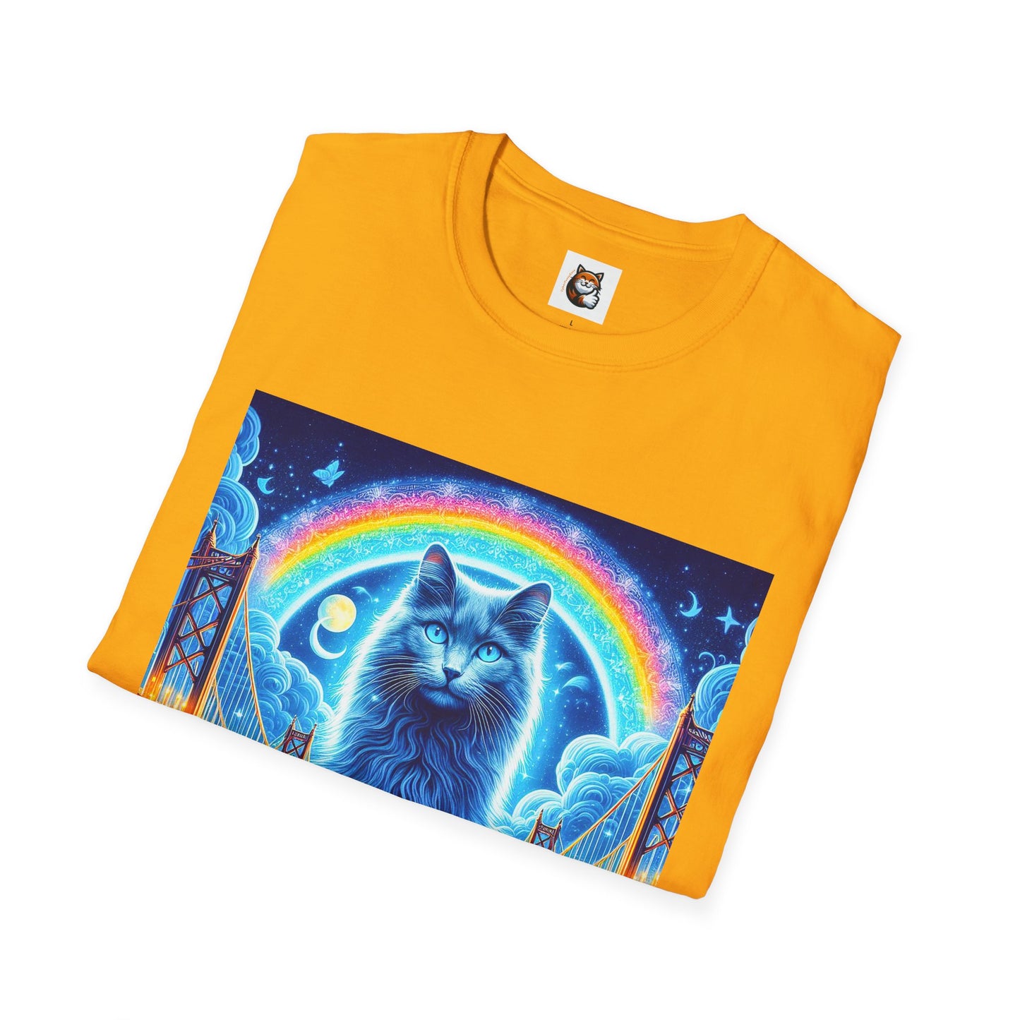 Russian Blue Cat rainbow T-Shirt
