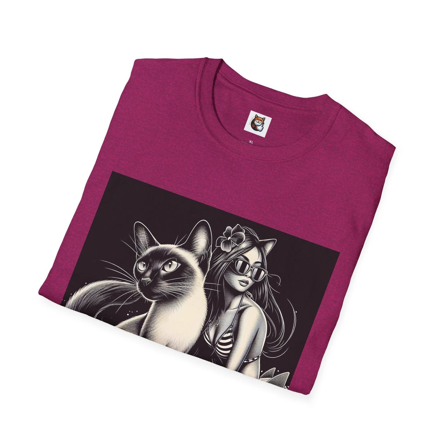 Siamese Cat surfing queen by Printify