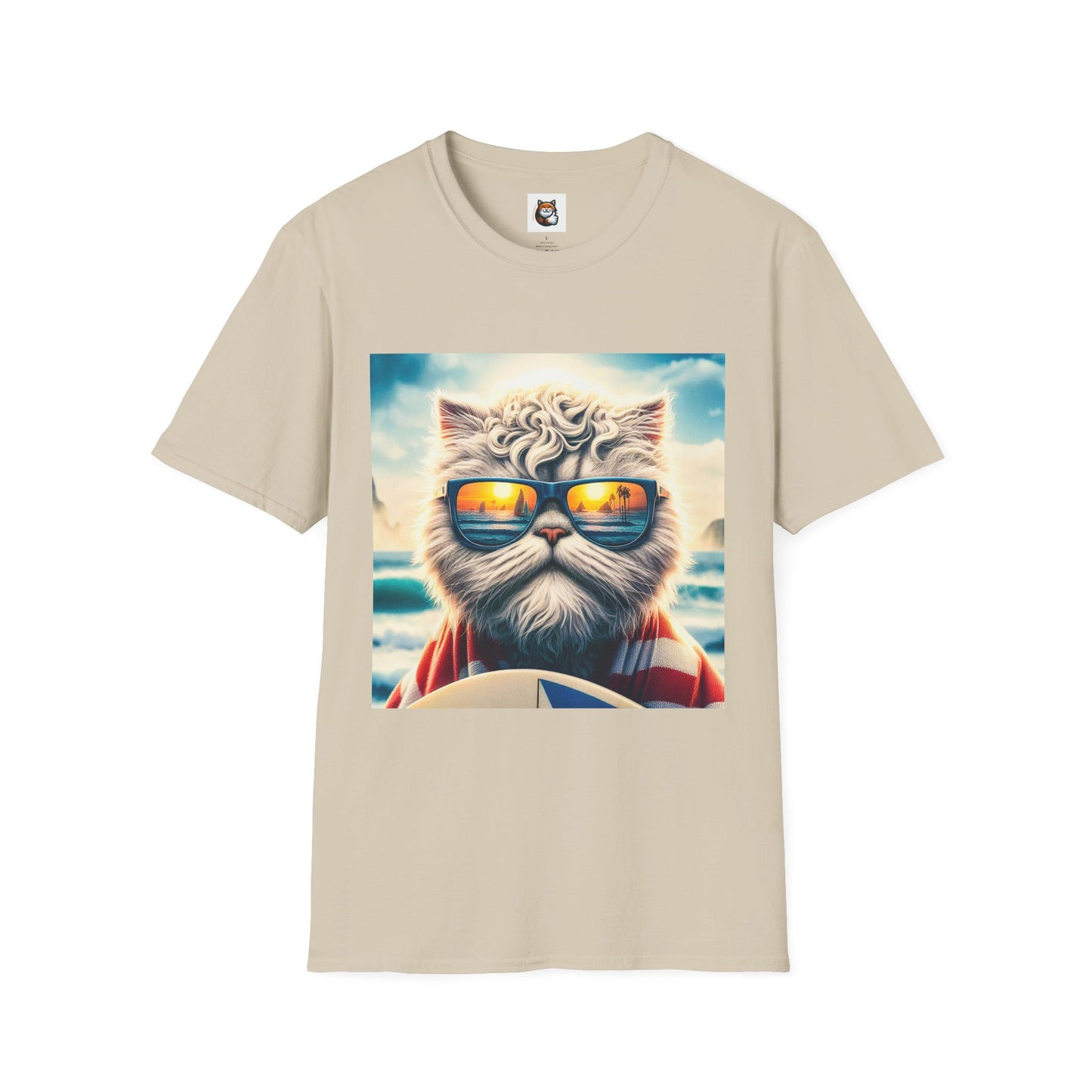 Selkirk Rex Cat T-Shirt beach day