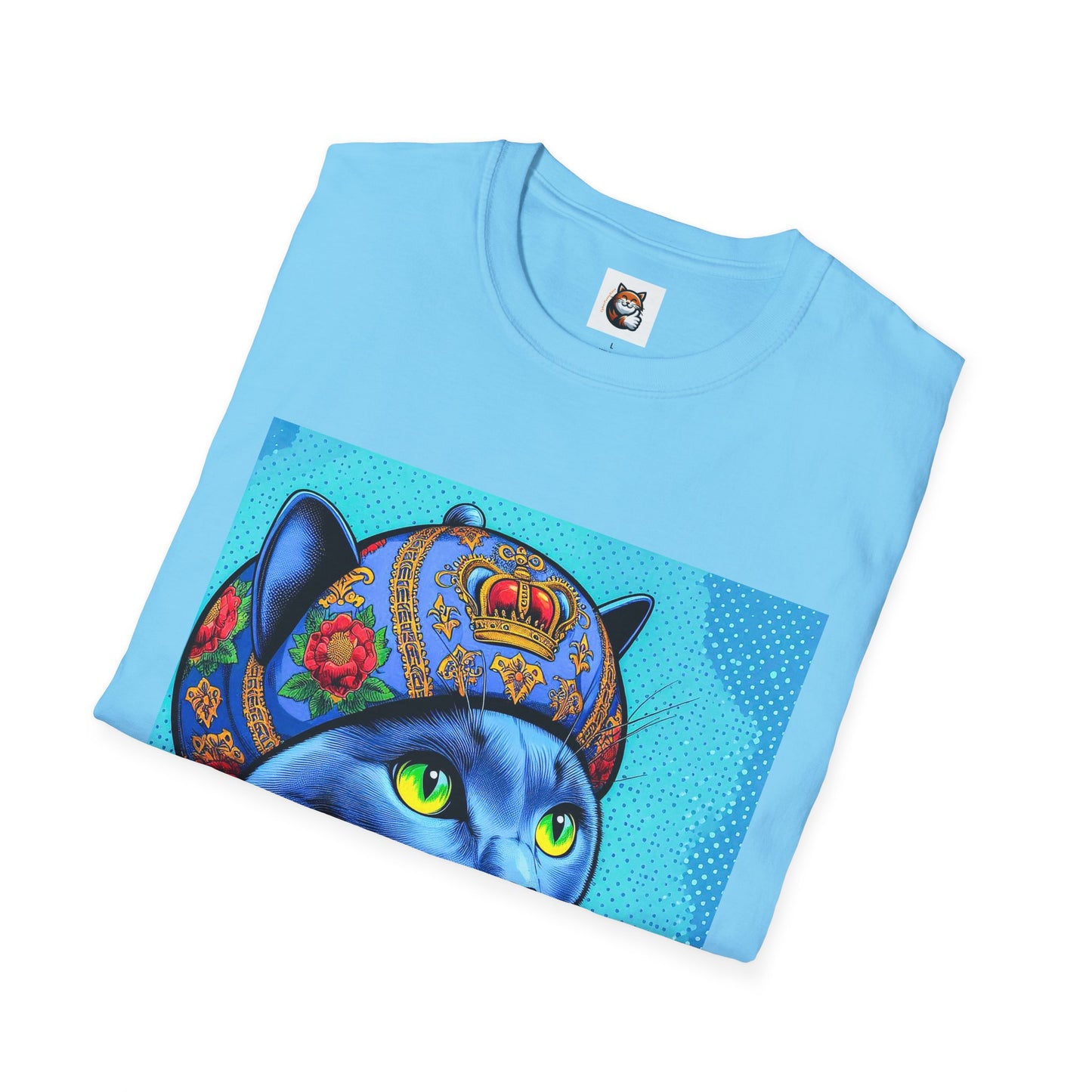 Russian Blue Cat Unisex Softstyle T-Shirt