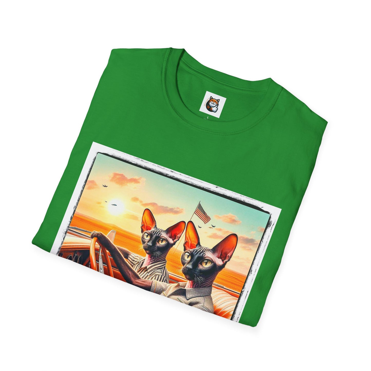 Wacky Cornish Rex Cat couple driving T-Shirt