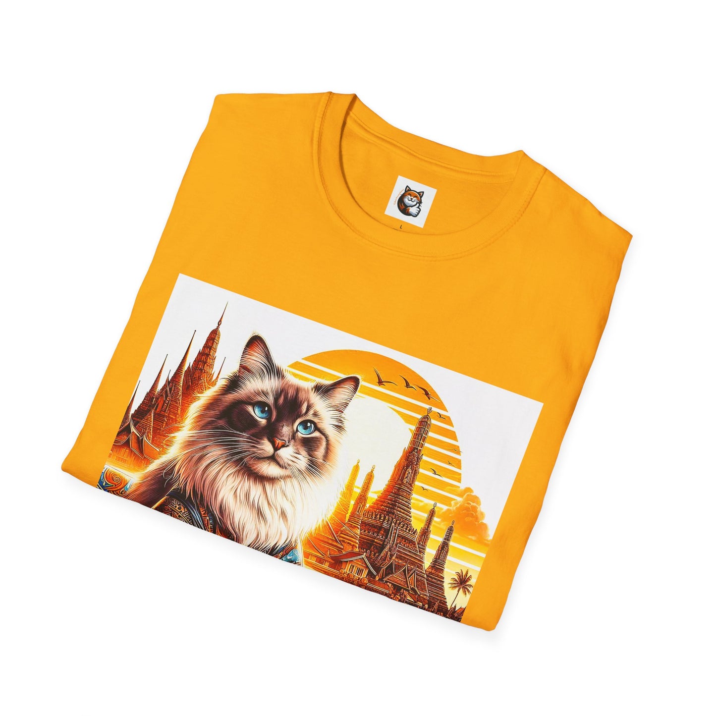 British Shorthair surfing Softstyle T-Shirt