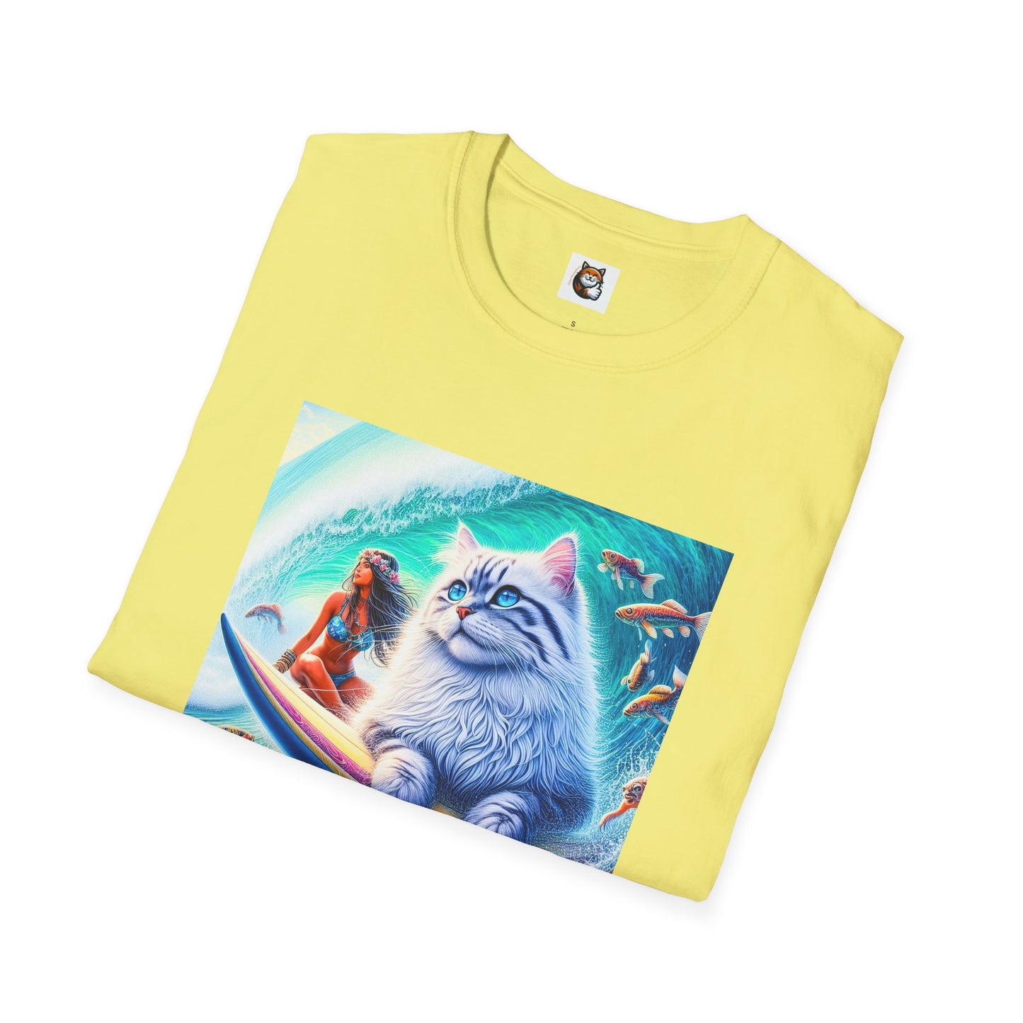 Siberian Cat surfs up shirt