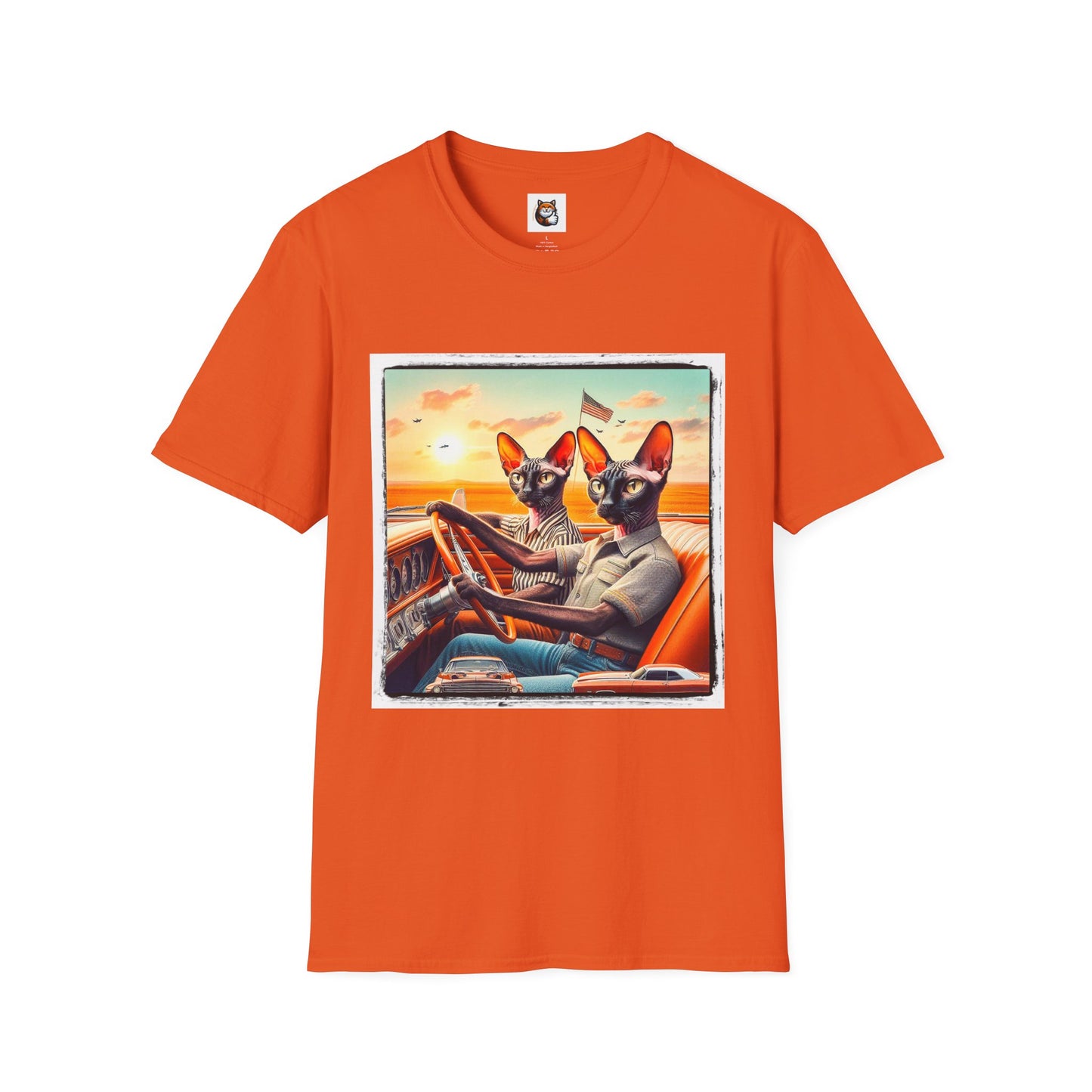Wacky Cornish Rex Cat couple driving T-Shirt