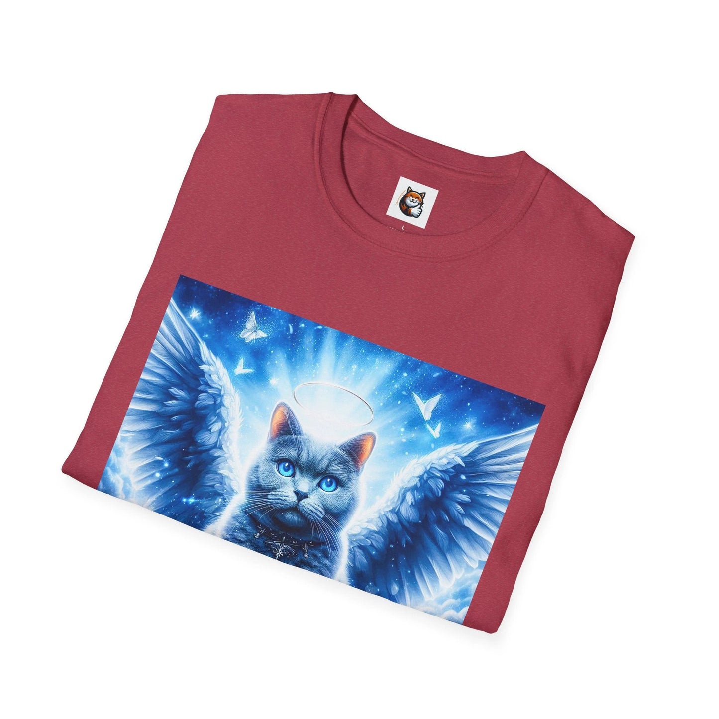 Russian Blue Cat Unisex Softstyle T-Shirt by Printify
