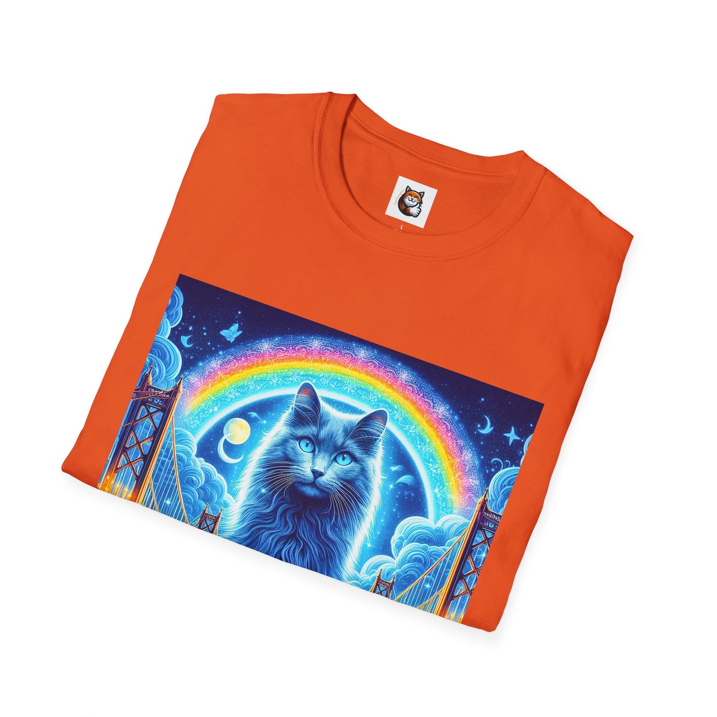 Russian Blue Cat rainbow T-Shirt