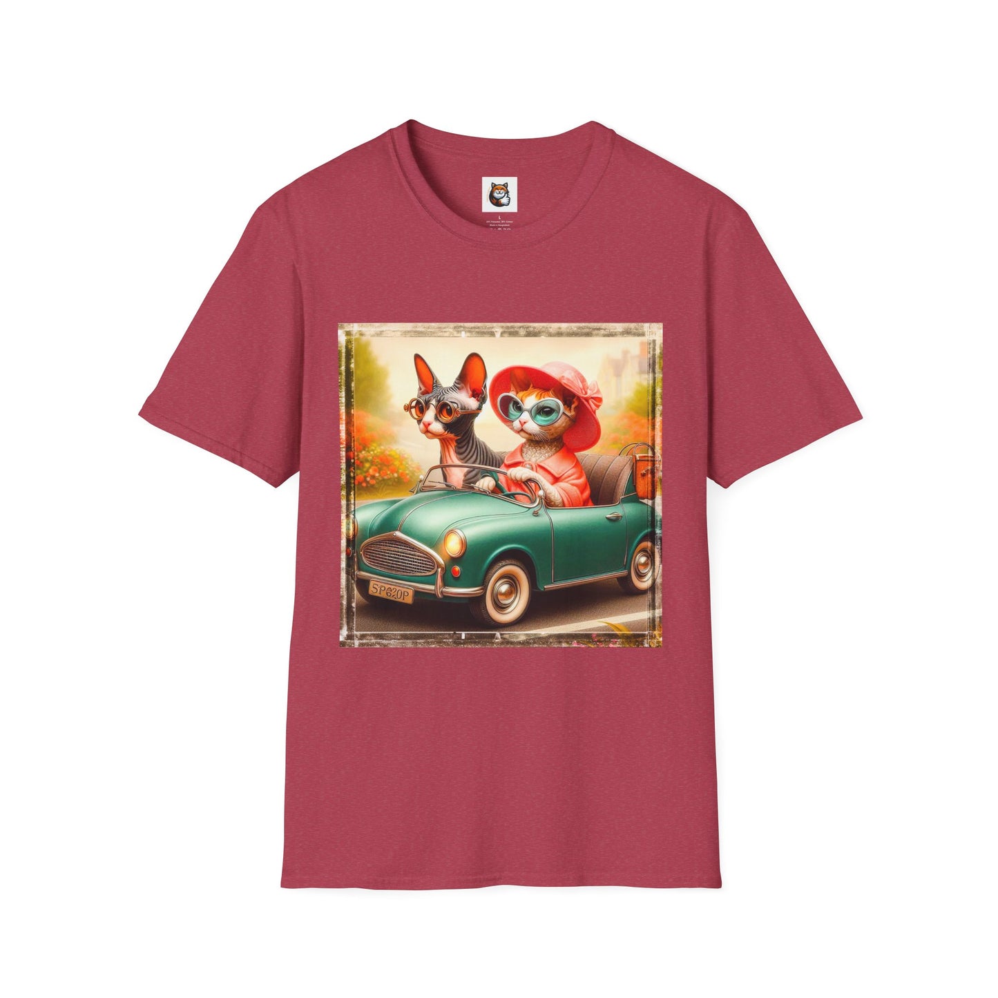 Wacky Cornish Rex Cat friends driving T-Shirt
