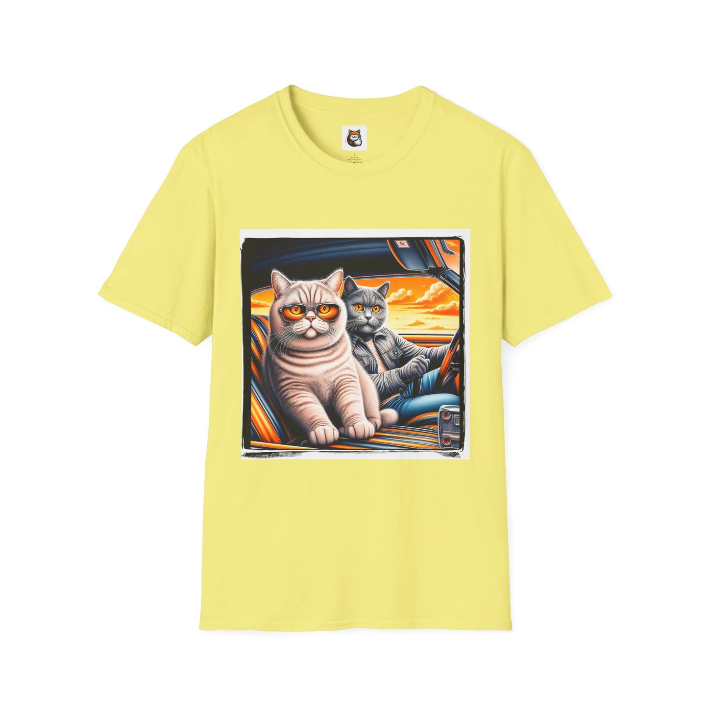 British Shorthair friends driving Softstyle T-Shirt