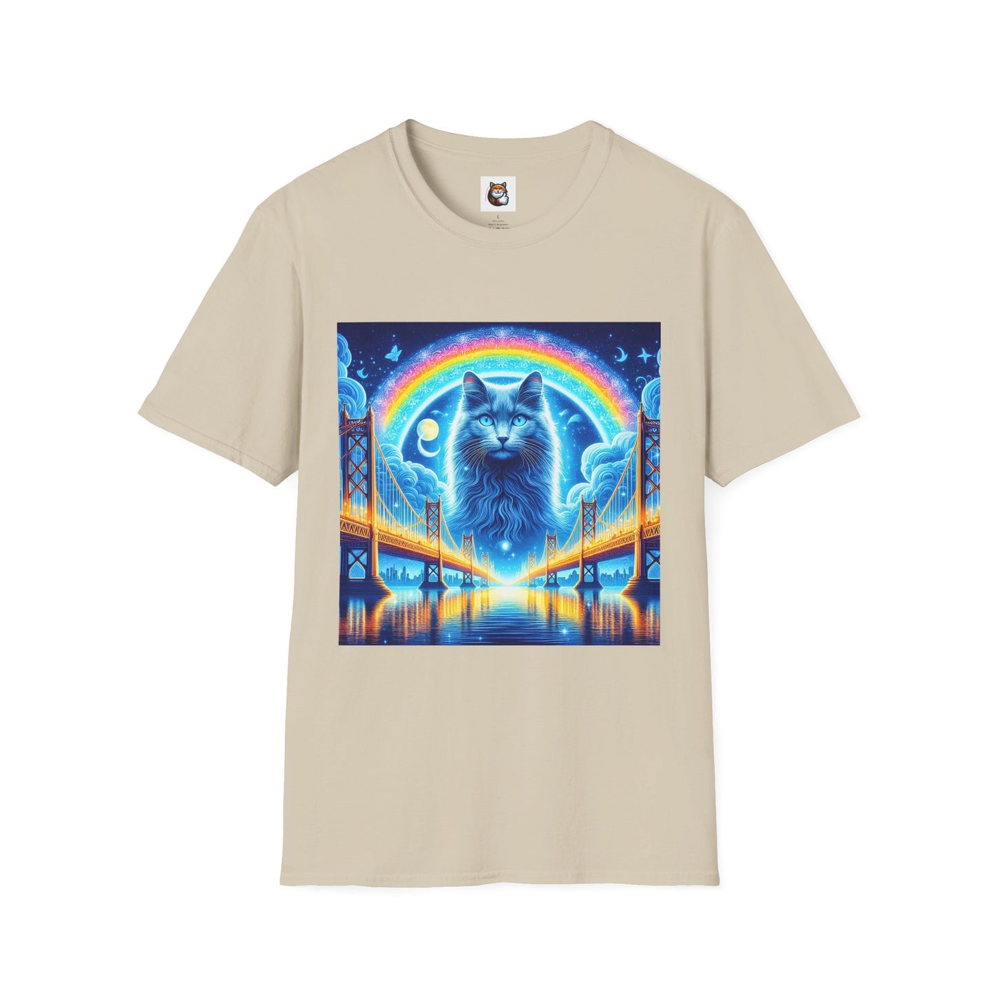 Russian Blue Cat rainbow T-Shirt
