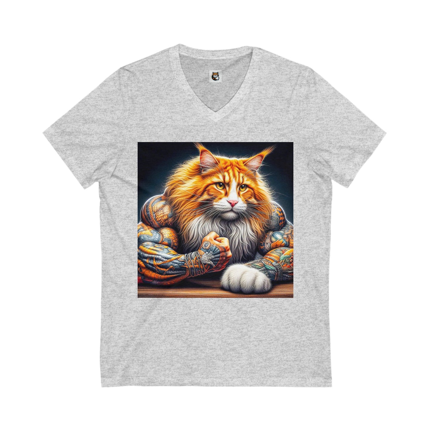 Maine Coon Unisex Jersey Short Sleeve V-Neck Tee