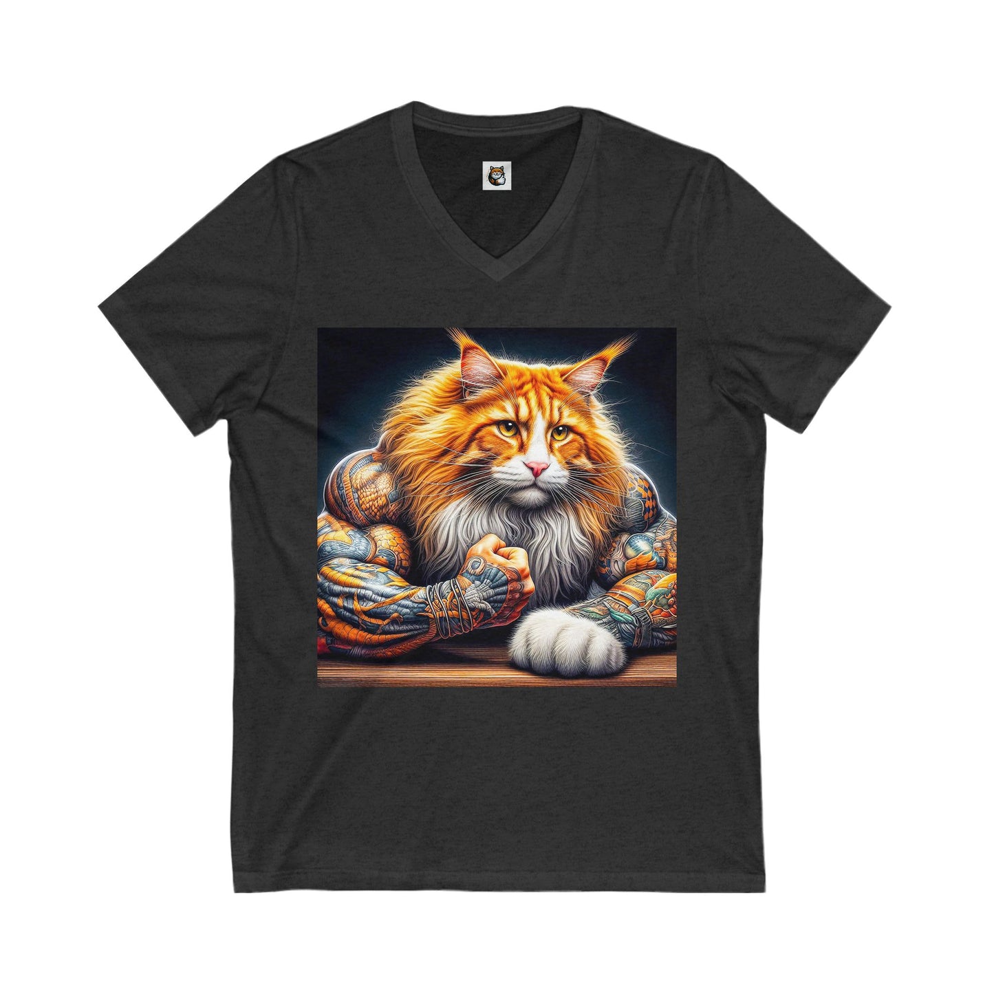 Maine Coon Unisex Jersey Short Sleeve V-Neck Tee