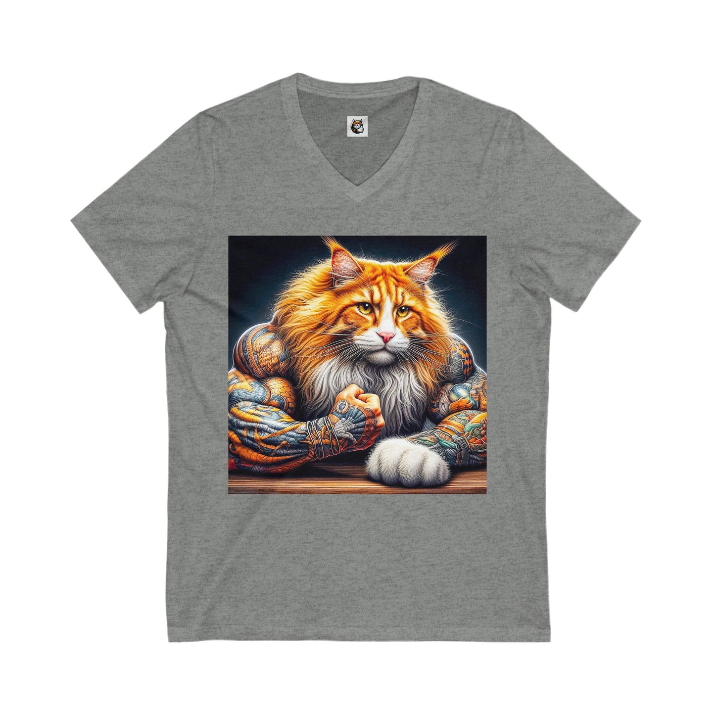 Maine Coon Unisex Jersey Short Sleeve V-Neck Tee