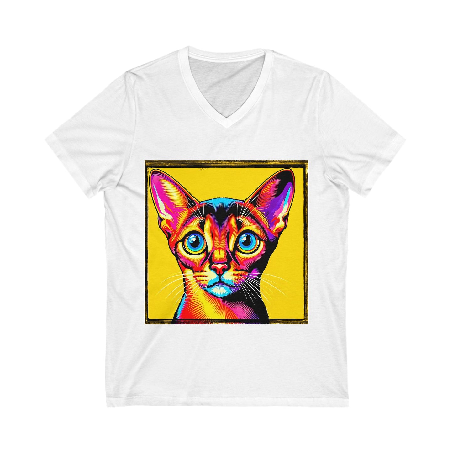 Abyssinian colors Jersey Short Sleeve V-Neck Tee