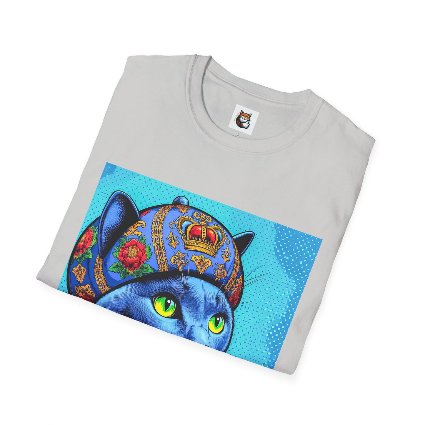 Russian Blue Cat Unisex Softstyle T-Shirt