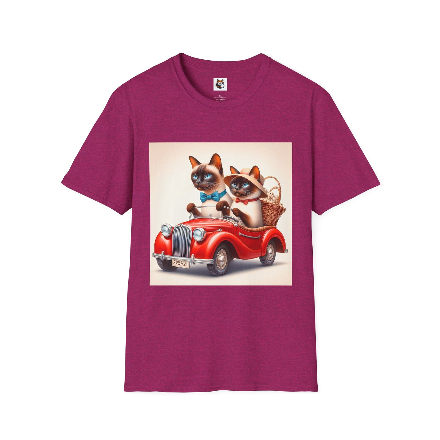 Wacky Siamese Cat red car