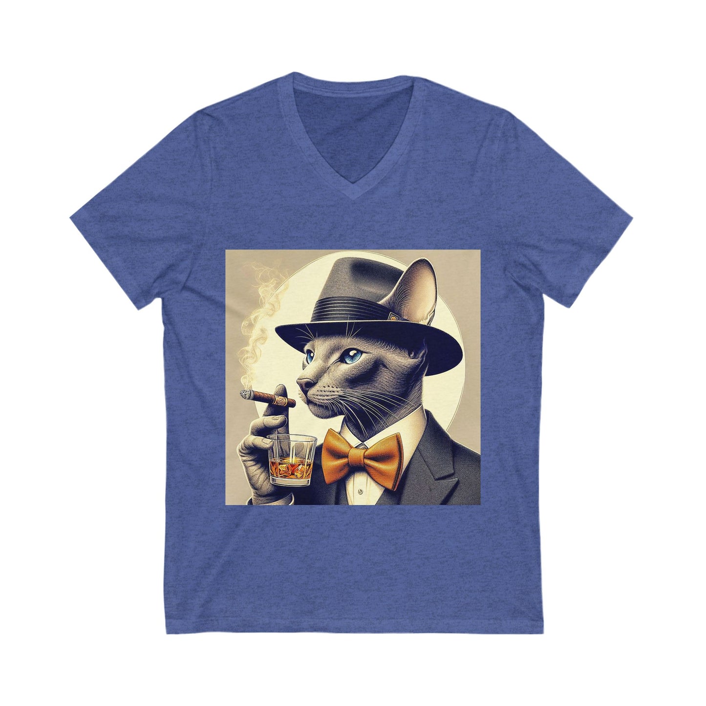 Oriental Shorthair Unisex Jersey Short Sleeve V-Neck Tee