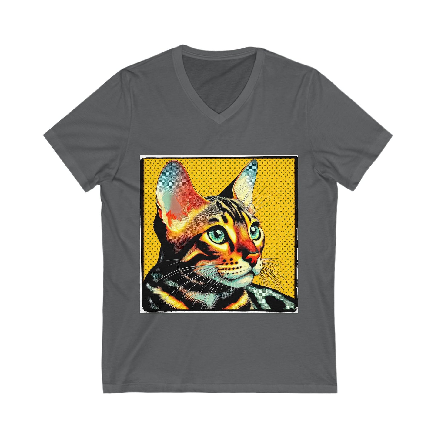 Bengal yellow stripes Short Sleeve V-Neck Tee