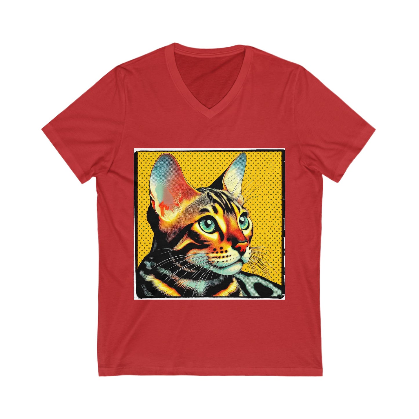 Bengal yellow stripes Short Sleeve V-Neck Tee