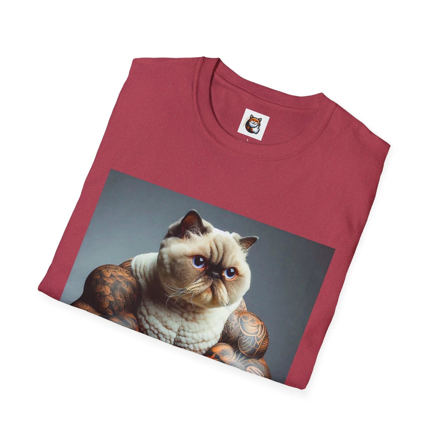 Selkirk Rex Cat T-Shirt muscles by Printify
