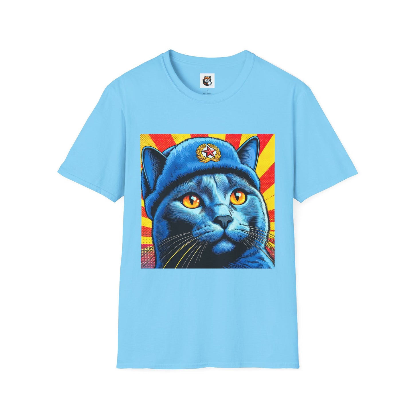 Russian Blue Cat Unisex Softstyle T-Shirt
