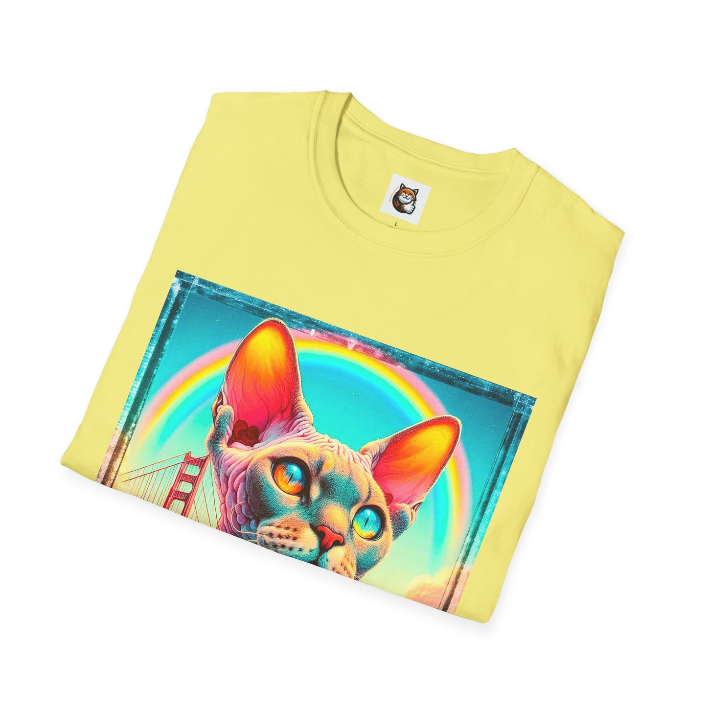 Devon Rex Cat Unisex Softstyle T-Shirt