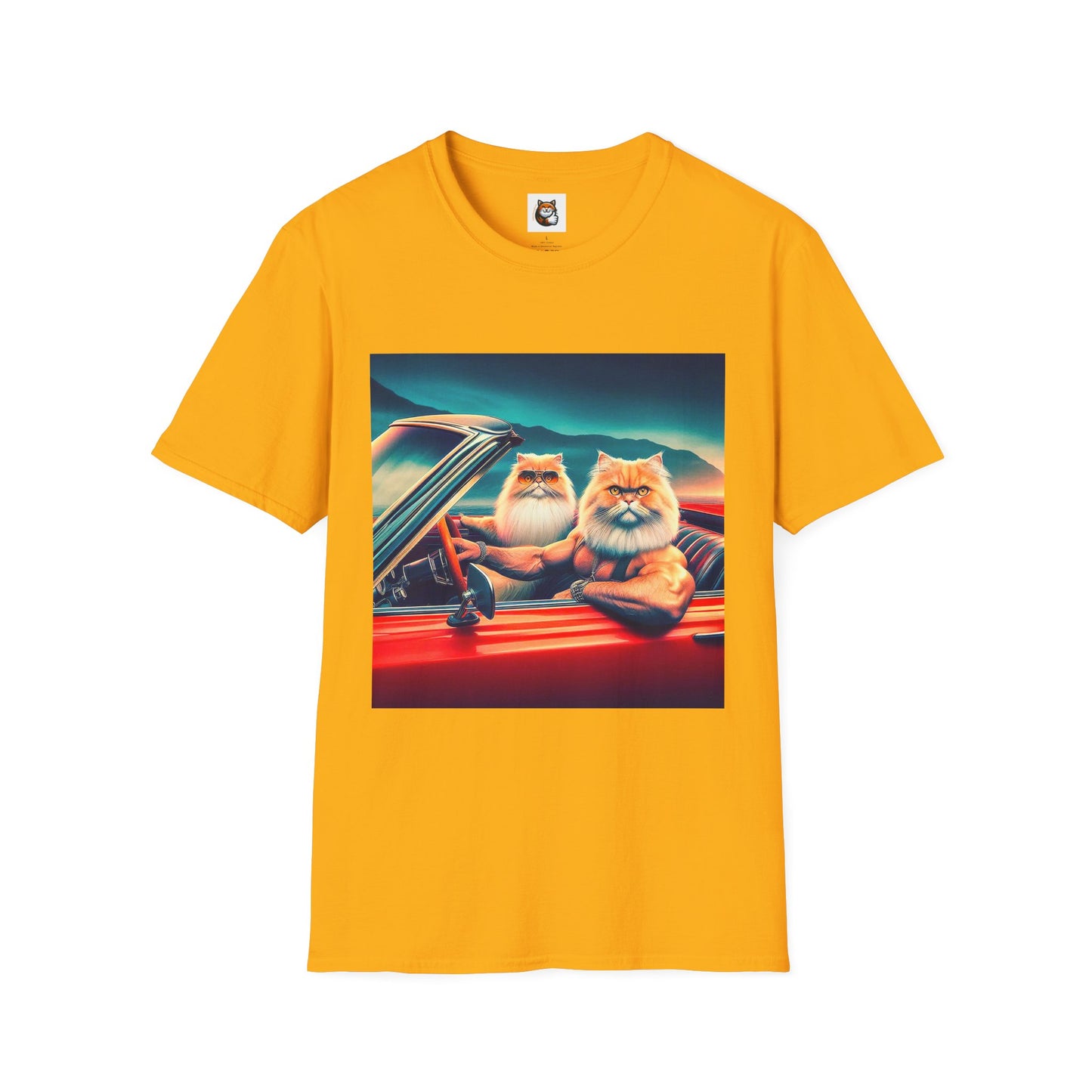 Wacky Persian Cat Unisex Softstyle T-Shirt
