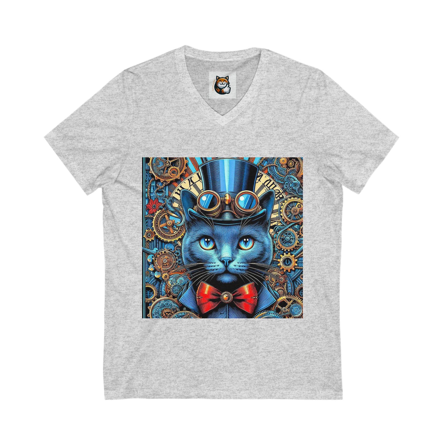 Russian Blue Cat steam punk Tee