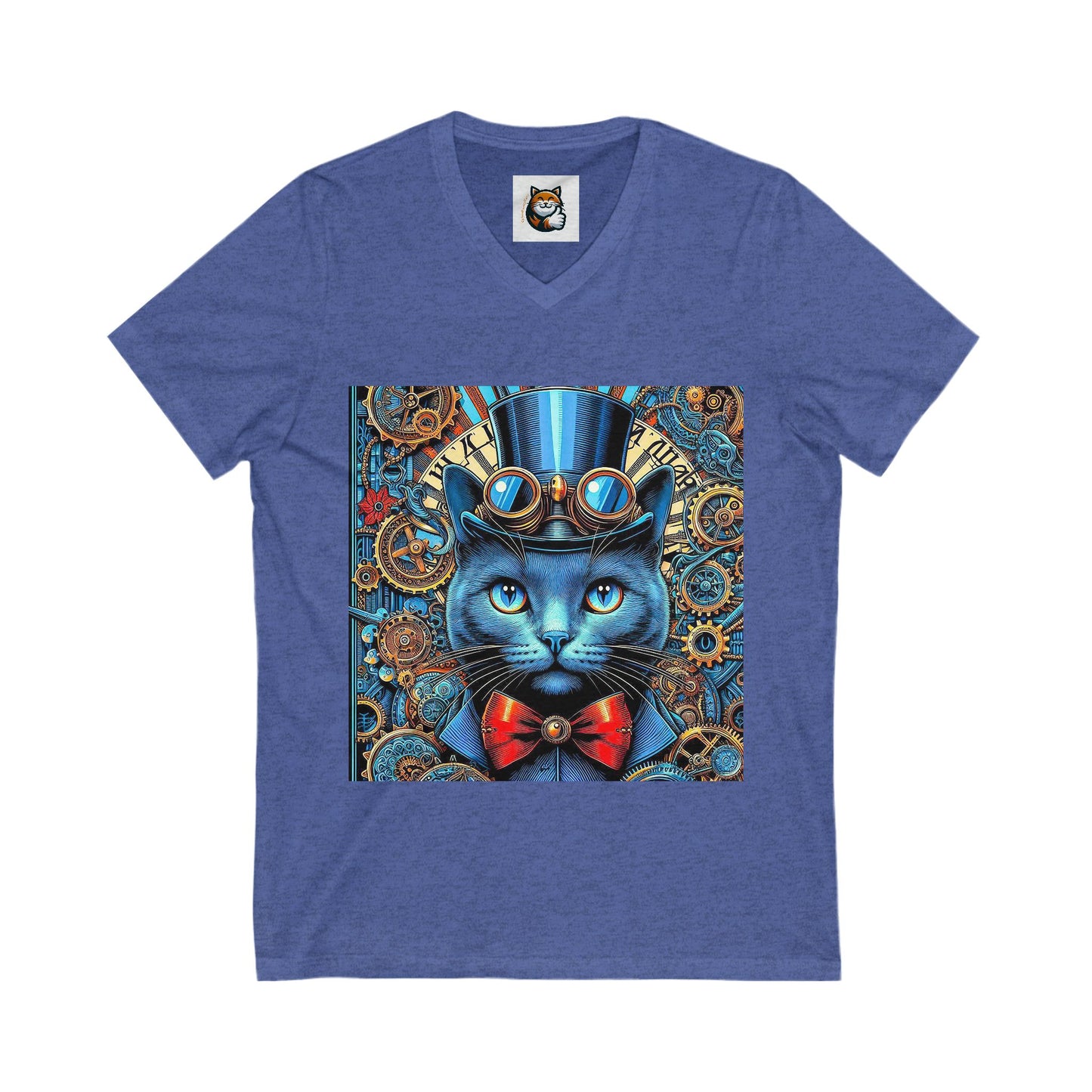 Russian Blue Cat steam punk Tee