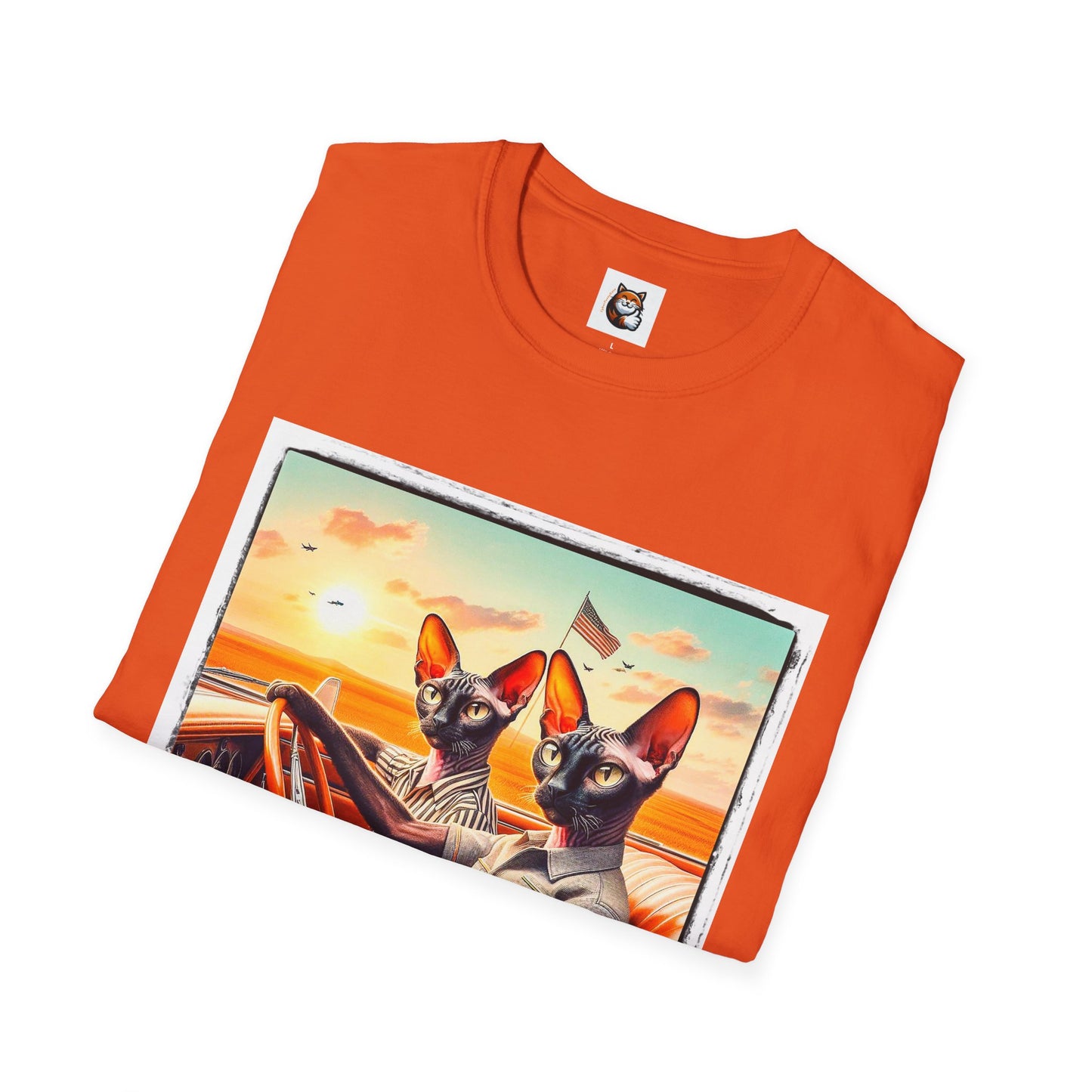 Wacky Cornish Rex Cat couple driving T-Shirt