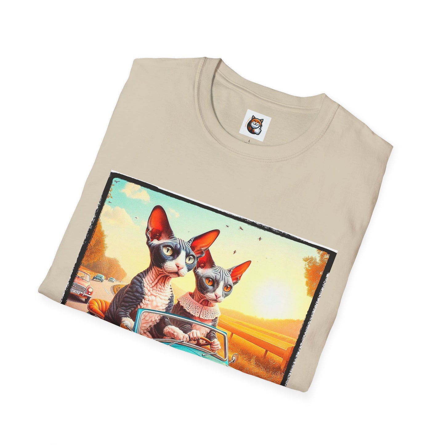 Wacky Cornish Rex Cat tiny car T-Shirt