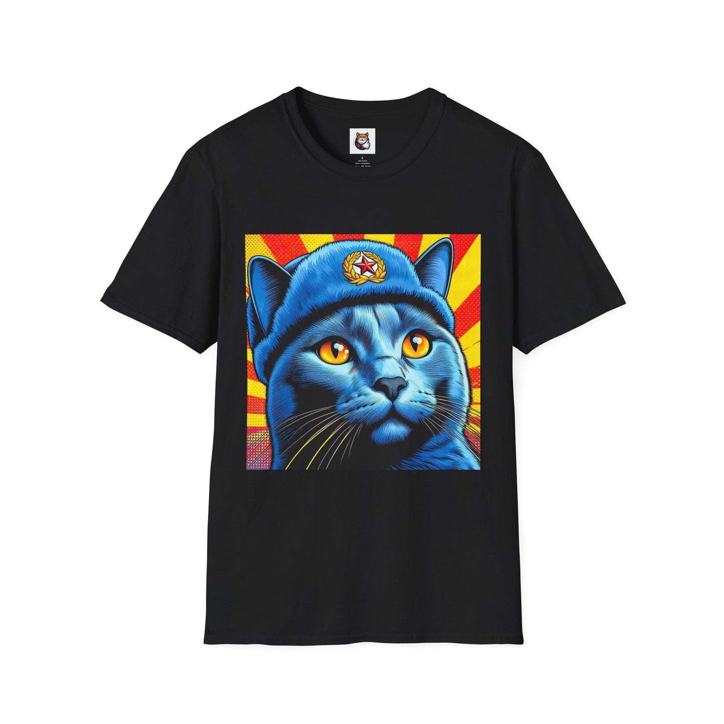 Russian Blue Cat Unisex Softstyle T-Shirt