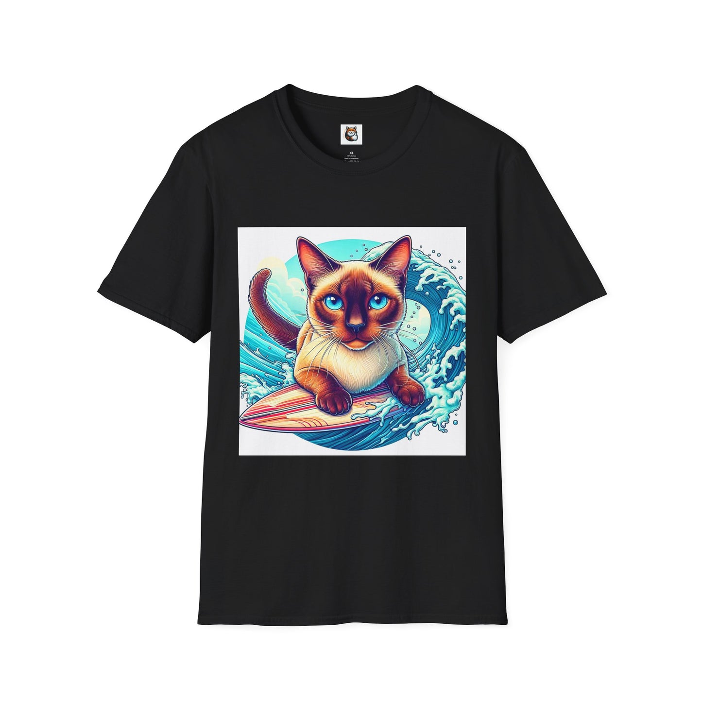 Surfing Siamese Cat