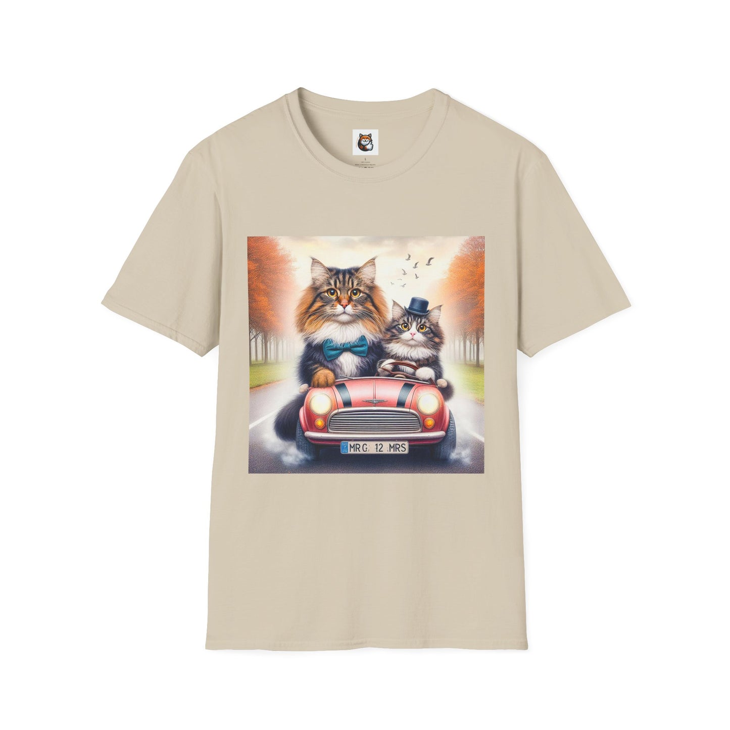 Wacky Norwegian Forest Cat Unisex Softstyle T-Shirt