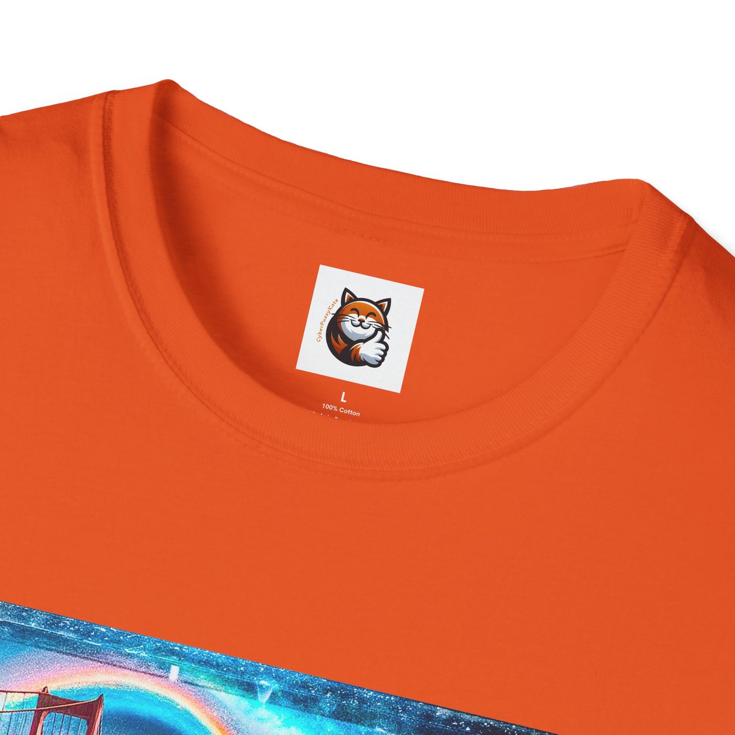 Devon Rex Unisex rainbow bridge Softstyle T-Shirt