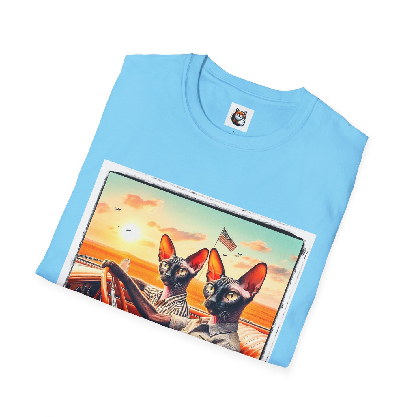 Wacky Cornish Rex Cat couple driving T-Shirt