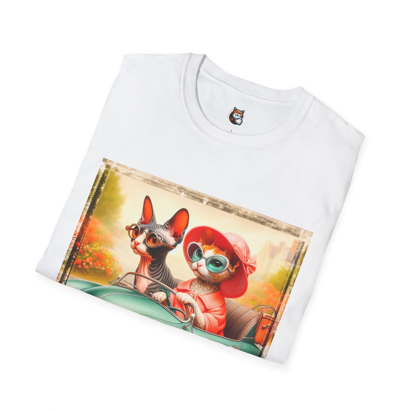 Wacky Cornish Rex Cat friends driving T-Shirt