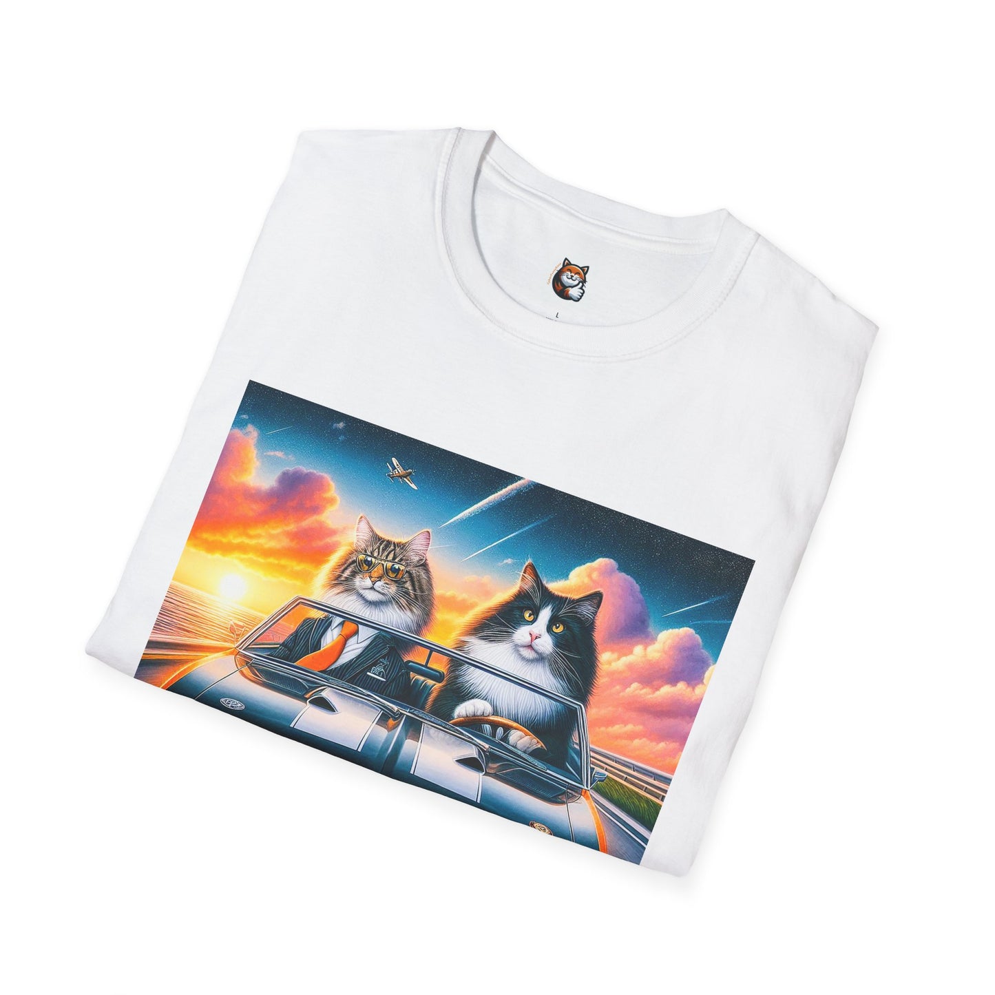Wacky Norwegian Forest Cat Unisex Softstyle T-Shirt