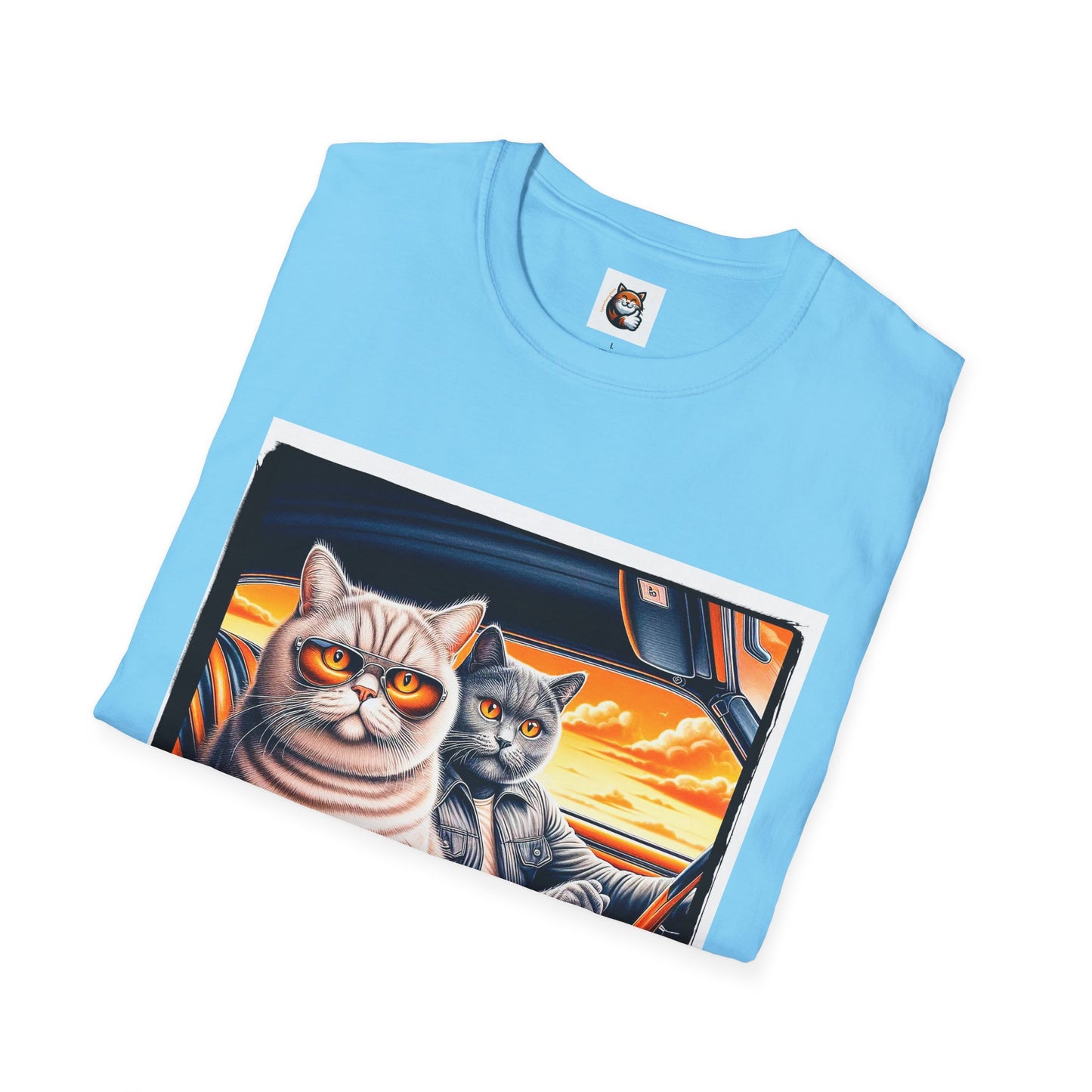 British Shorthair friends driving Softstyle T-Shirt