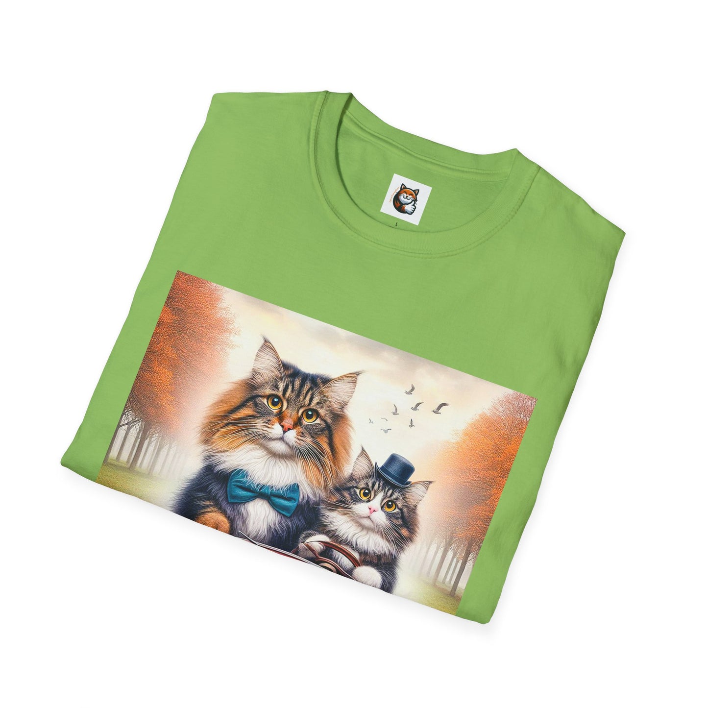 Wacky Norwegian Forest Cat Unisex Softstyle T-Shirt