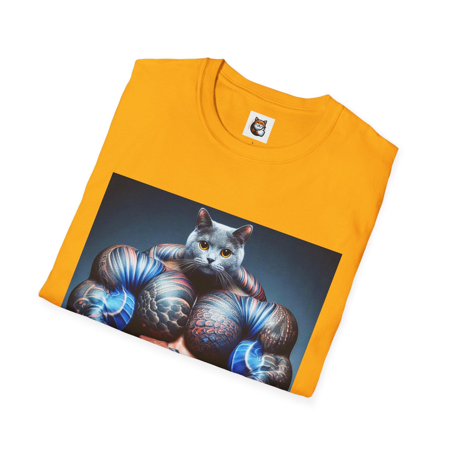 Russian Blue Cat Unisex Softstyle T-Shirt