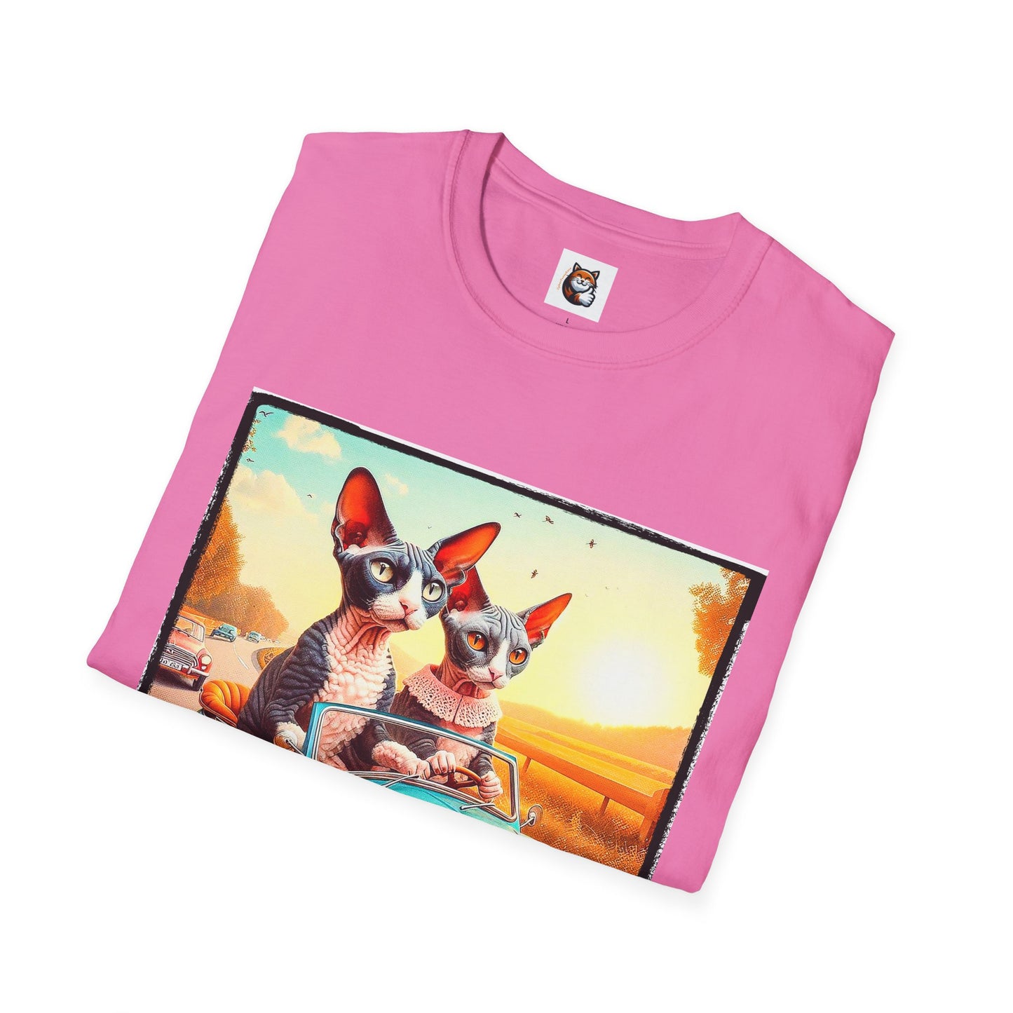 Wacky Cornish Rex Cat tiny car T-Shirt