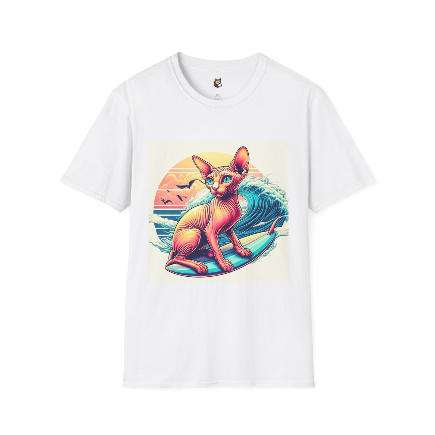 Sphynx Cat surfing