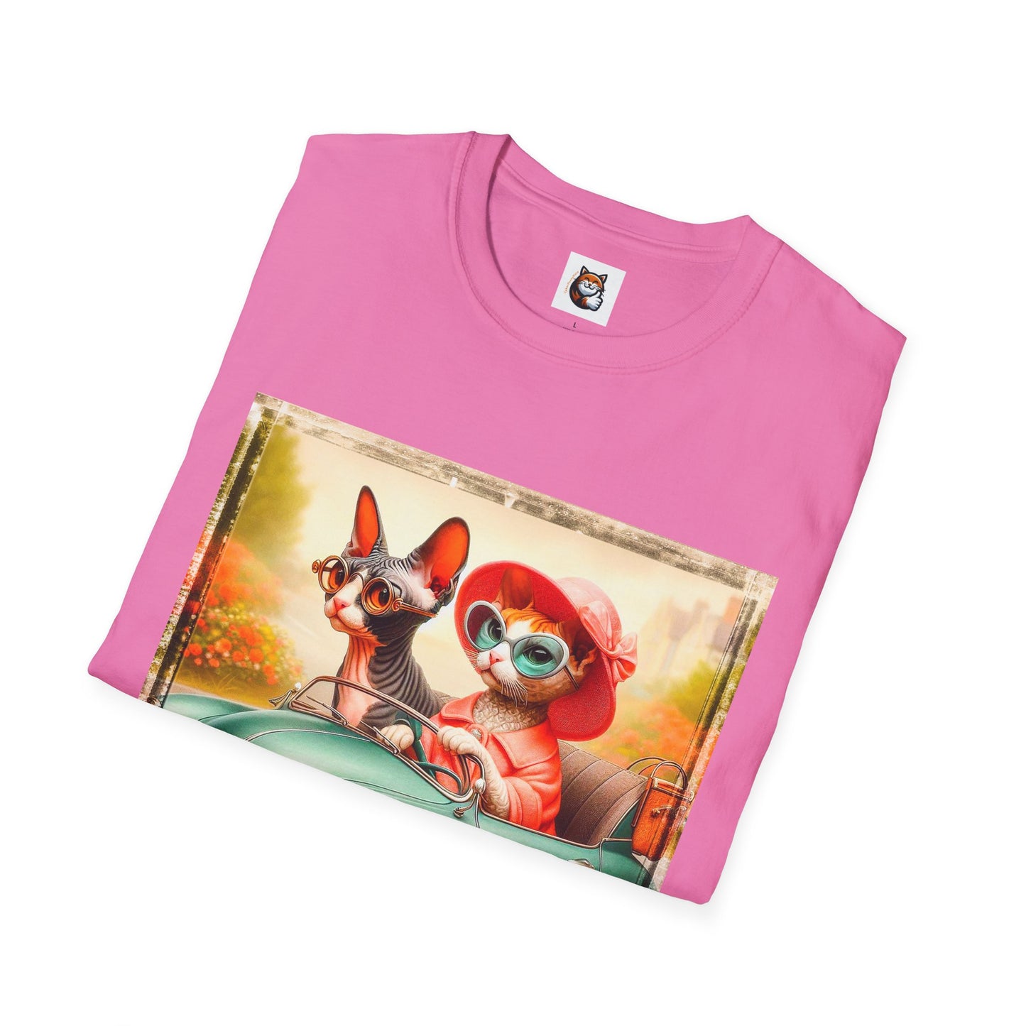 Wacky Cornish Rex Cat friends driving T-Shirt